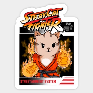 Straycat Fighter Ken Shoryucat Sticker